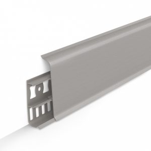 Plinta canal cablu Deconika gri platinat 85 mm